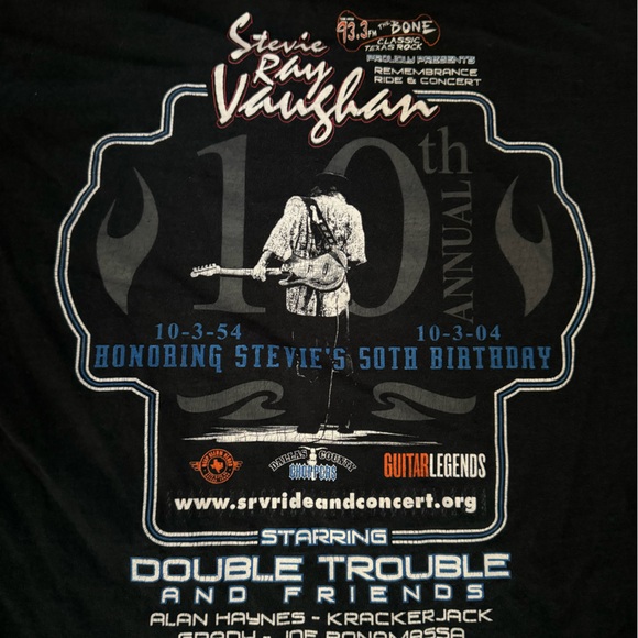 Stevie Ray Vaughan 50th Birthday Celebration Shirt: Vintage 2004: The Bone: DFW - Picture 3 of 5